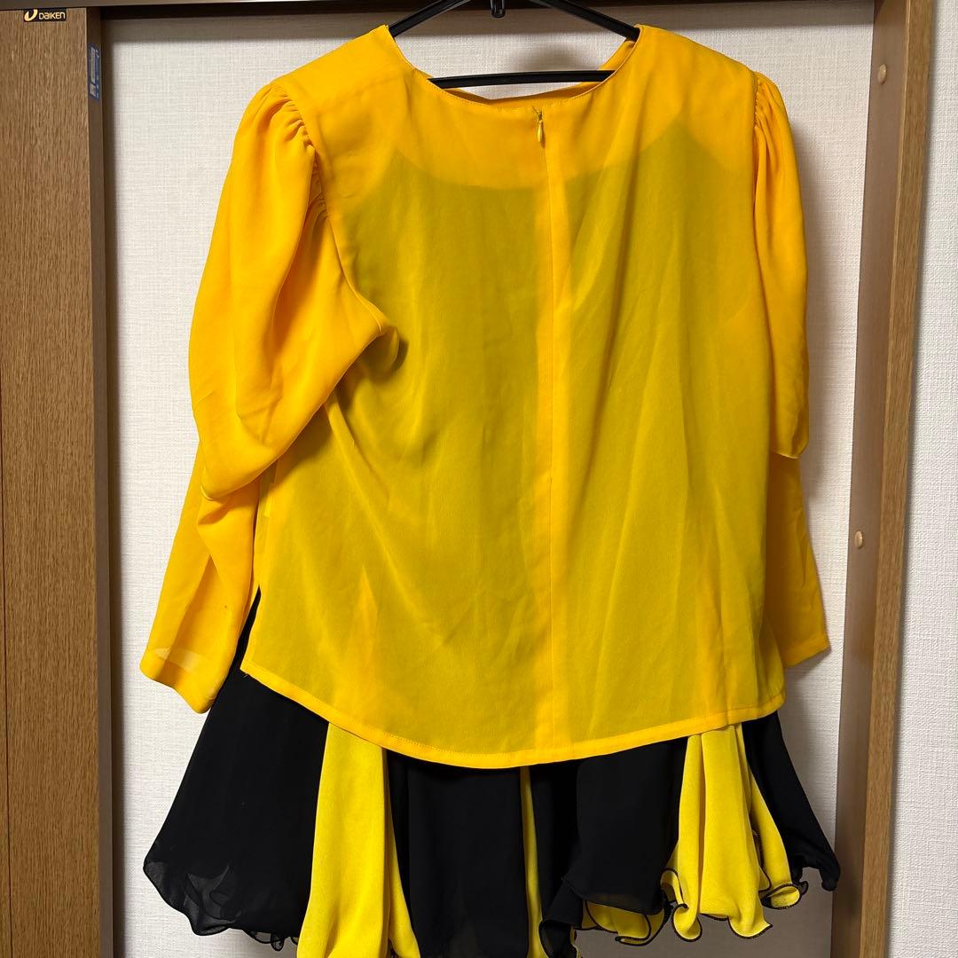 社交ダンスドレス　イエロー　M、Lサイズ