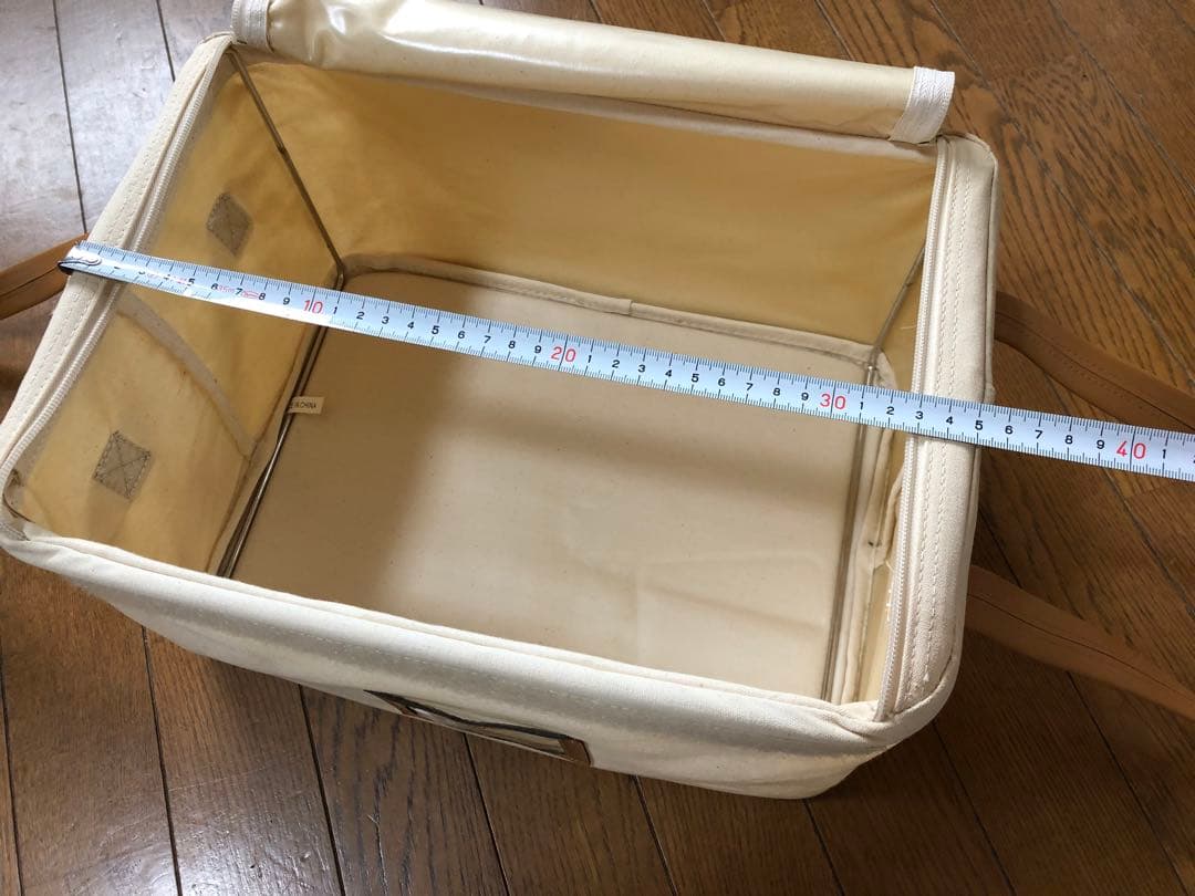 マニーローズ　キャンパス生地　収納ボックス　使用感あり　中古品