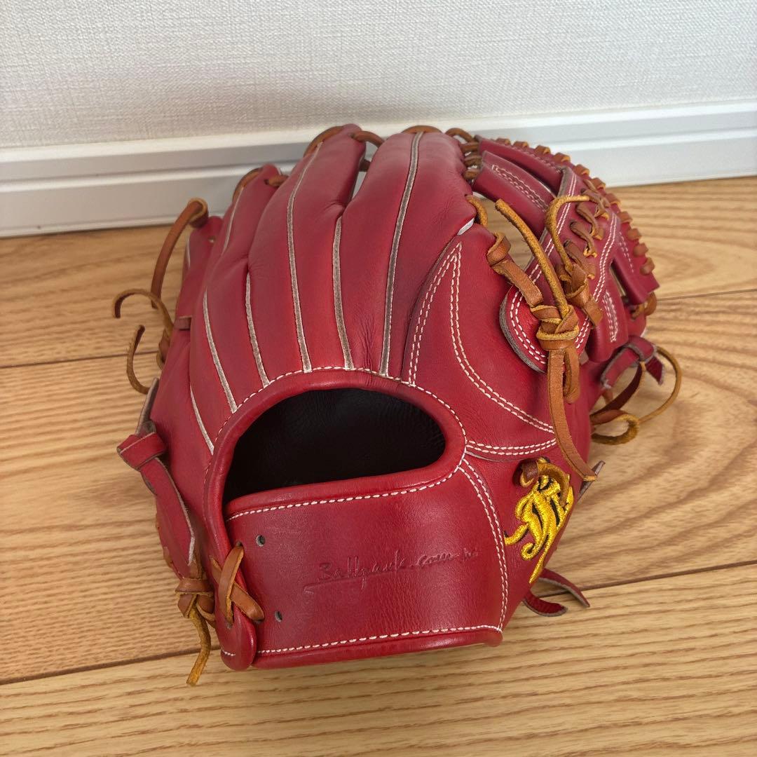和牛JB軟式内野手用(赤)グローブ入れ付き