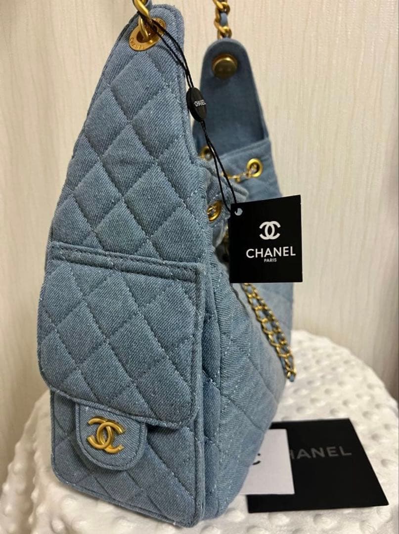 CHANEL 25 ミニ ウォッシュド デニムバッグ