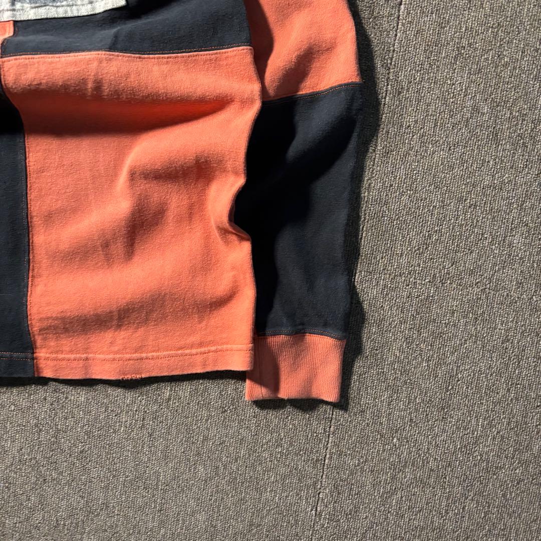 RUGBY RALPH LAUREN ボーダー ラガーシャツ レースアップ