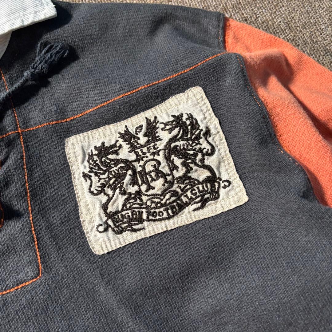 RUGBY RALPH LAUREN ボーダー ラガーシャツ レースアップ