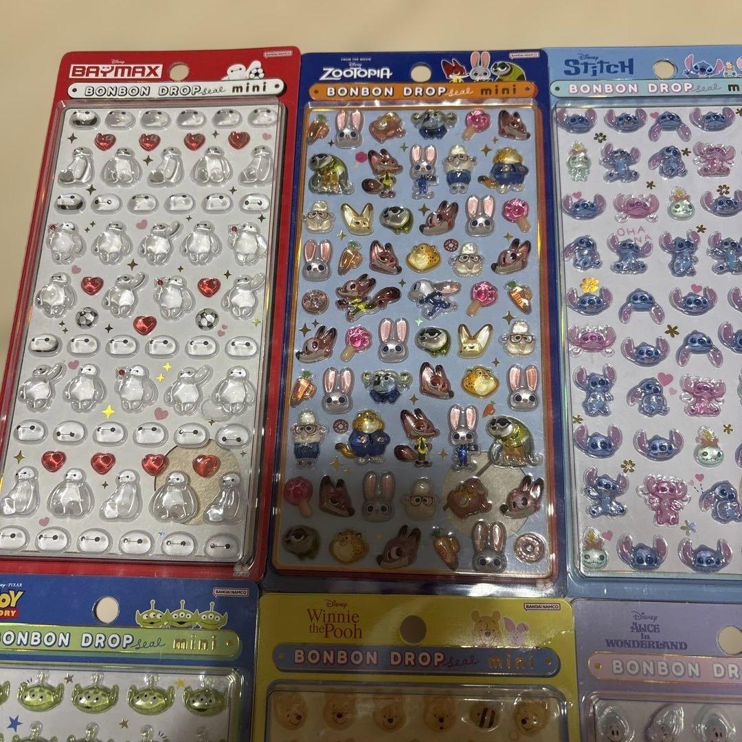 【国内正規品】ボンボンドロップシールmini ディズニー ミニ コンプリート８枚