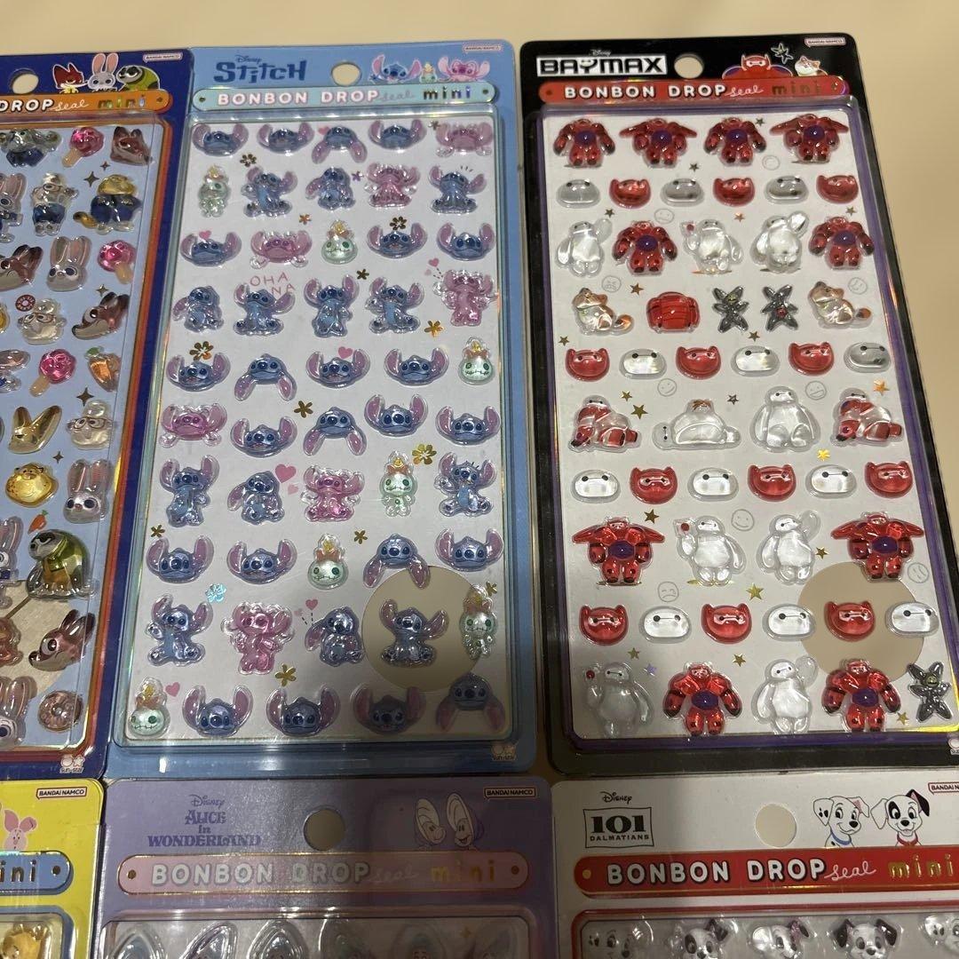 【国内正規品】ボンボンドロップシールmini ディズニー ミニ コンプリート８枚