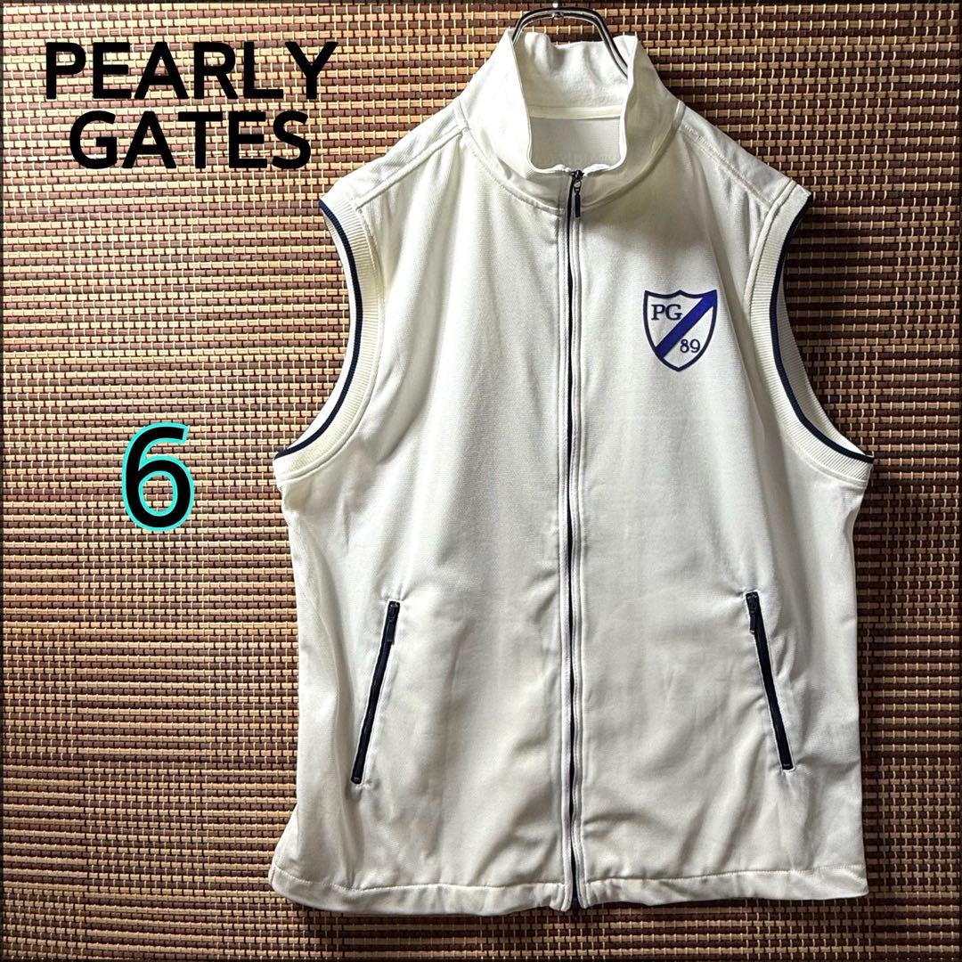 PEARLY GATES メンズ ゴルフベスト サイズ6 ホワイト