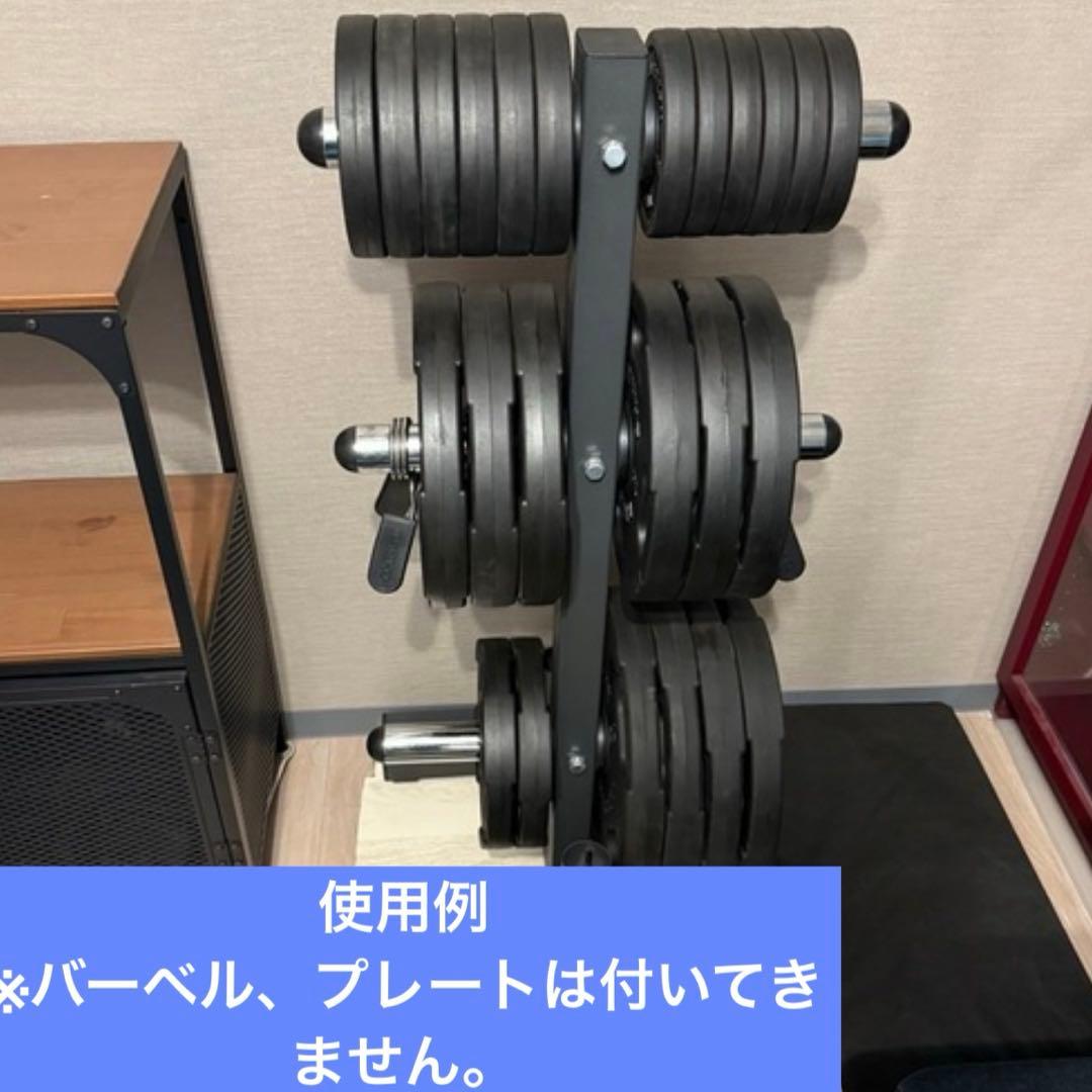 バーベルラック　オリンピックプレートラック 50mm スタンド　筋トレ