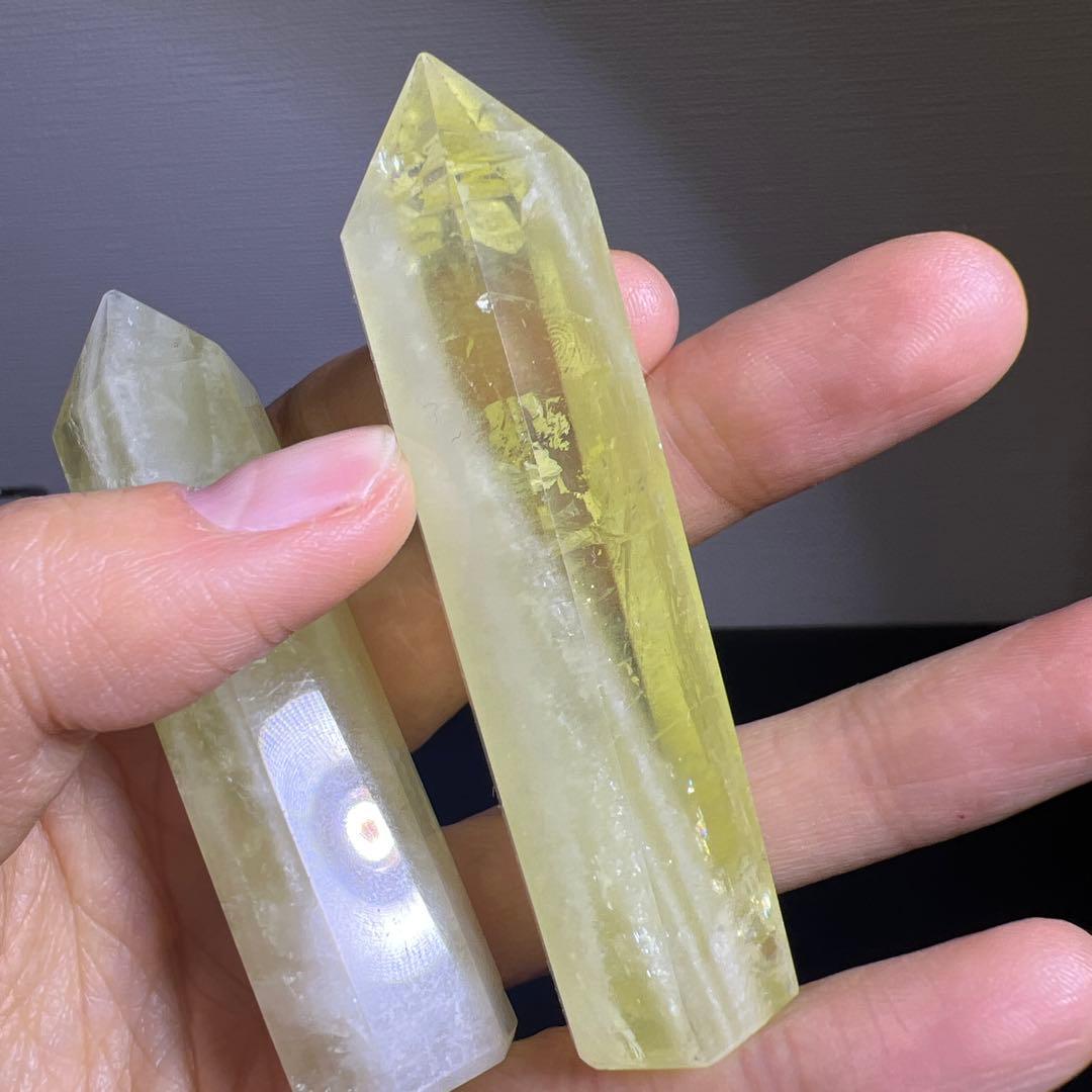 ナツナギ様お取り置き　ポイント　六角柱　天然石　69㍉　置物 49g(4-4)