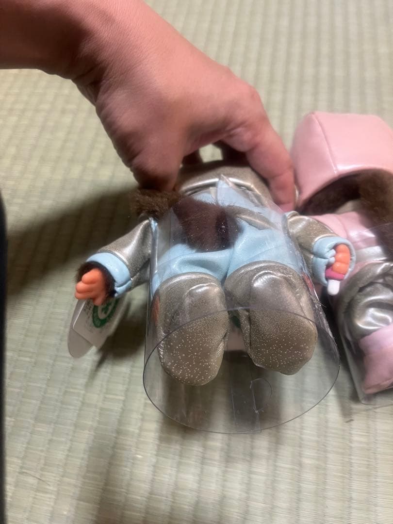 宇宙服モンチッチぬいぐるみセット（水色・ピンク） 未使用開封済み劣化あり