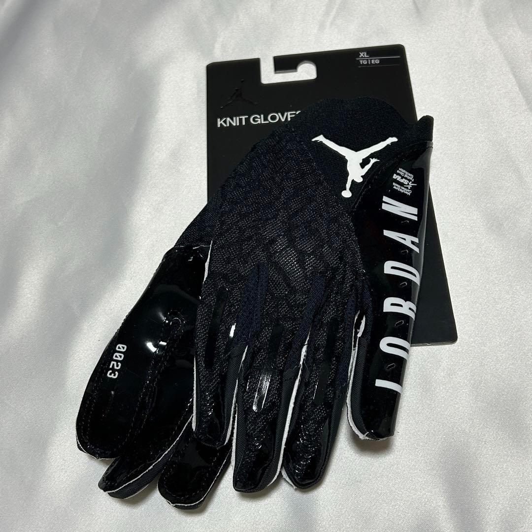 【新品】 アメフト Jordan Knit グローブ　ブラック　XL