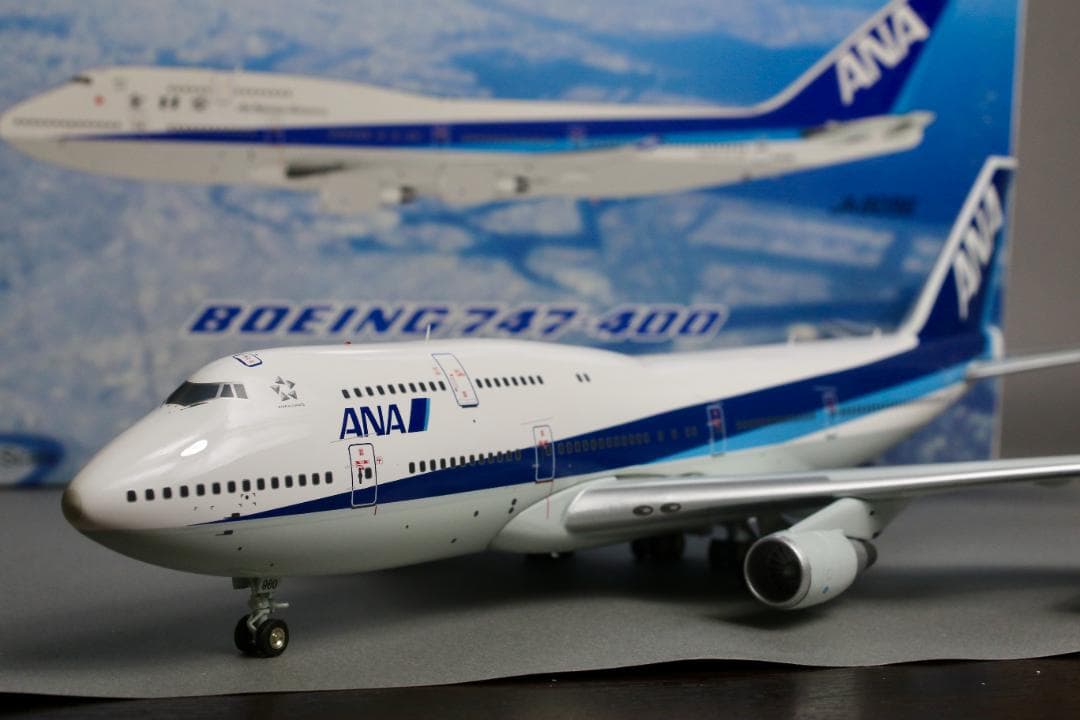 激レア ANA B747-400D 1/200 JA8960 完成品