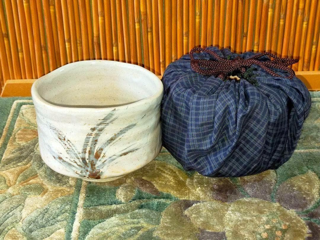♥志野♥　茶碗　♥魯山人写し♥　共箱　♥仕覆　付き　北大路　魯山人　骨董　古玩