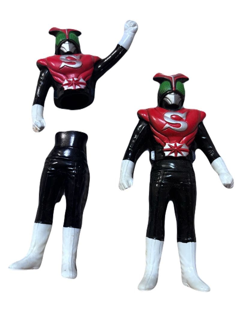 【当時物】仮面ライダー ミニソフビ 10体セット バンダイ 日本製 1980年代