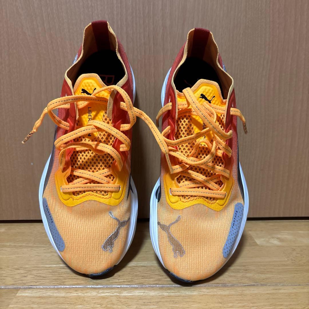 PUMA ランニングシューズ オレンジ/レッド