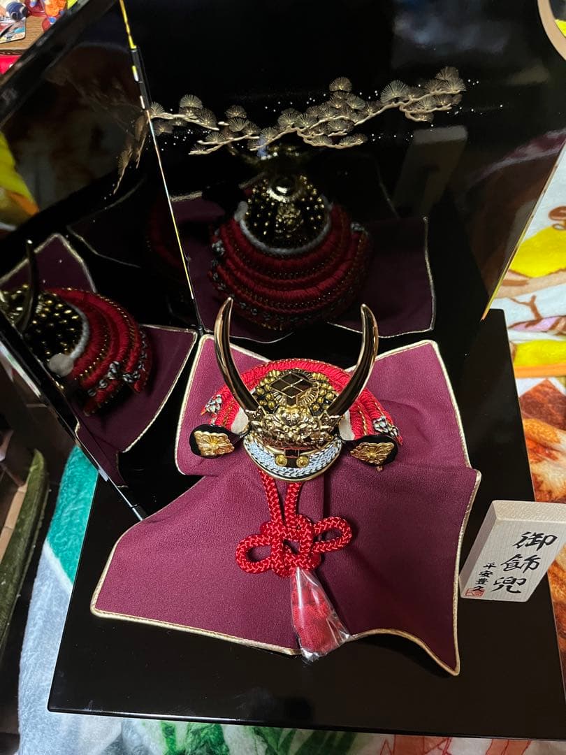 武田信玄　兜収納飾り３０巾
