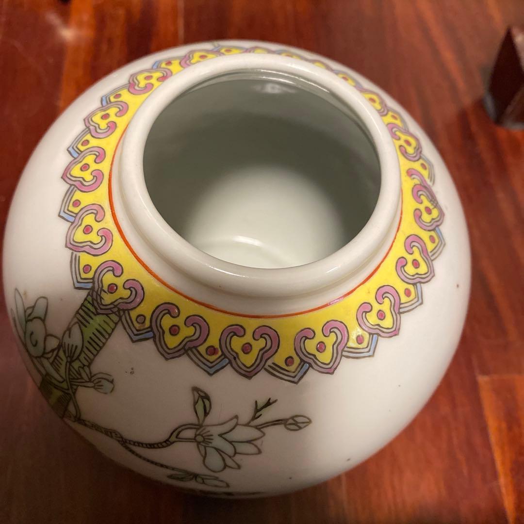 中国50年代の茶壷、輸出品、粉彩