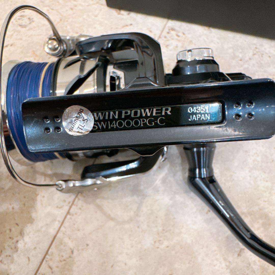 訳あり！シマノ 21 ツインパワー SW 14000PG + 新品6号ライン