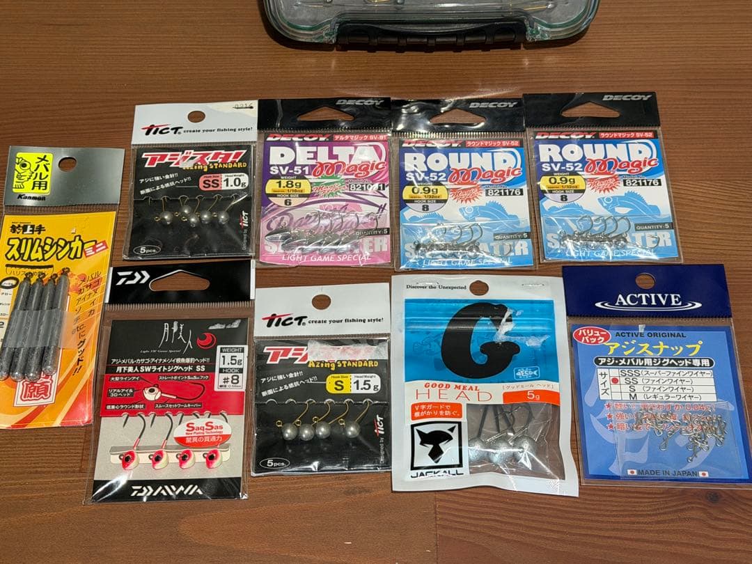 レインズ アジング ワーム メバリング ジグヘッド セット　ティクト　デコイ