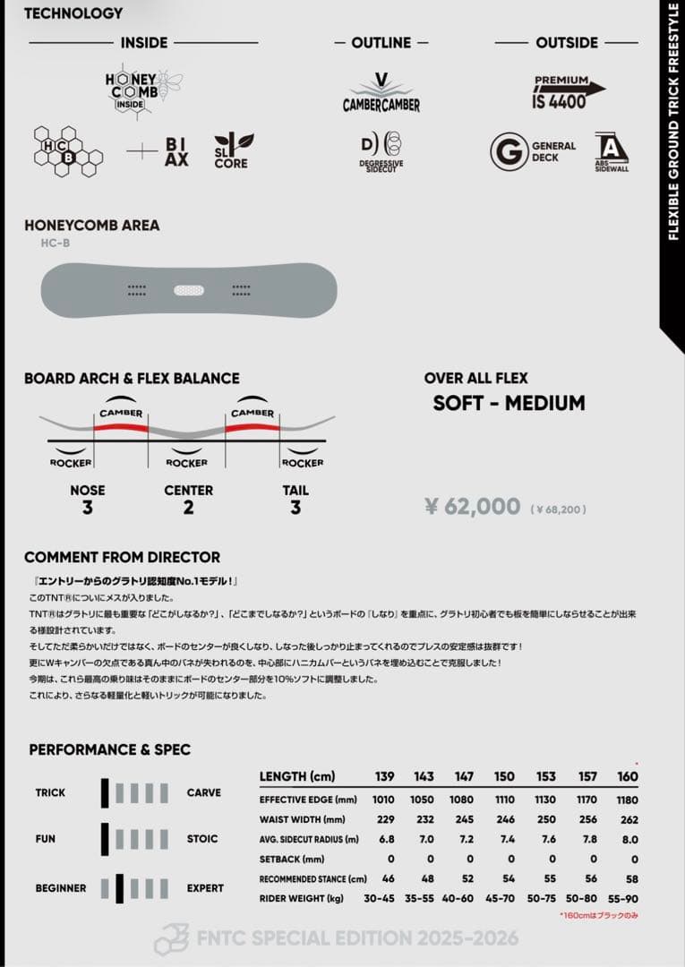 FNTC R 25-26 スノーボード 150cm ドレイク　ビンディング