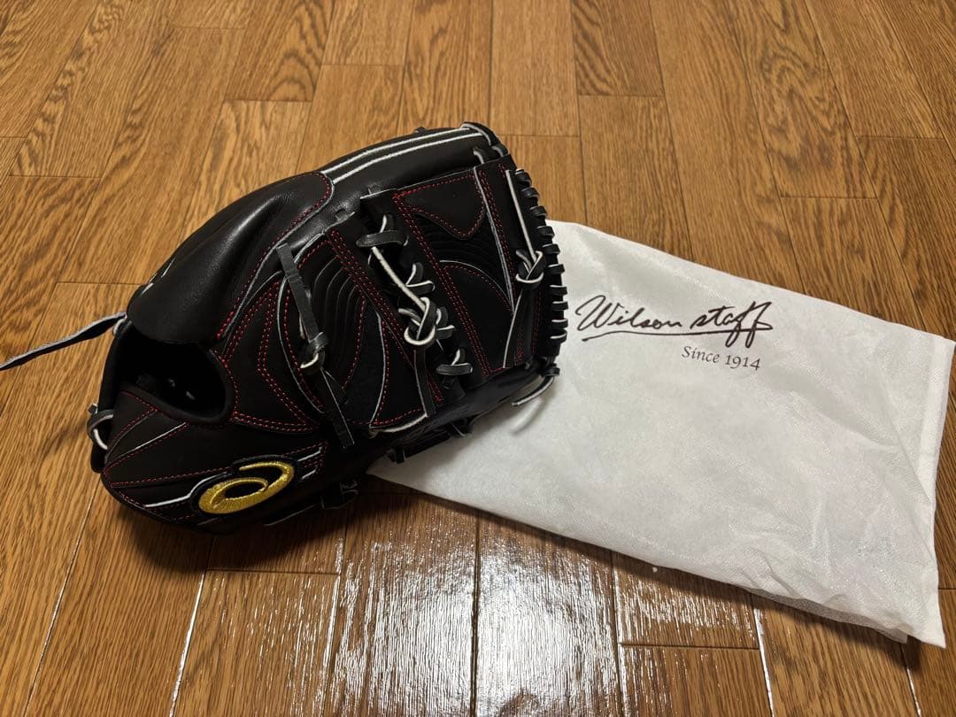 大谷翔平モデル 硬式 投手用 グローブ ブラック×レッド