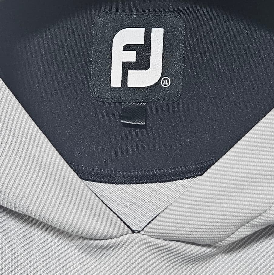 美品 FOOT JOY メンズ ゴルフ ニット パ－カ－ XL グレー×黒