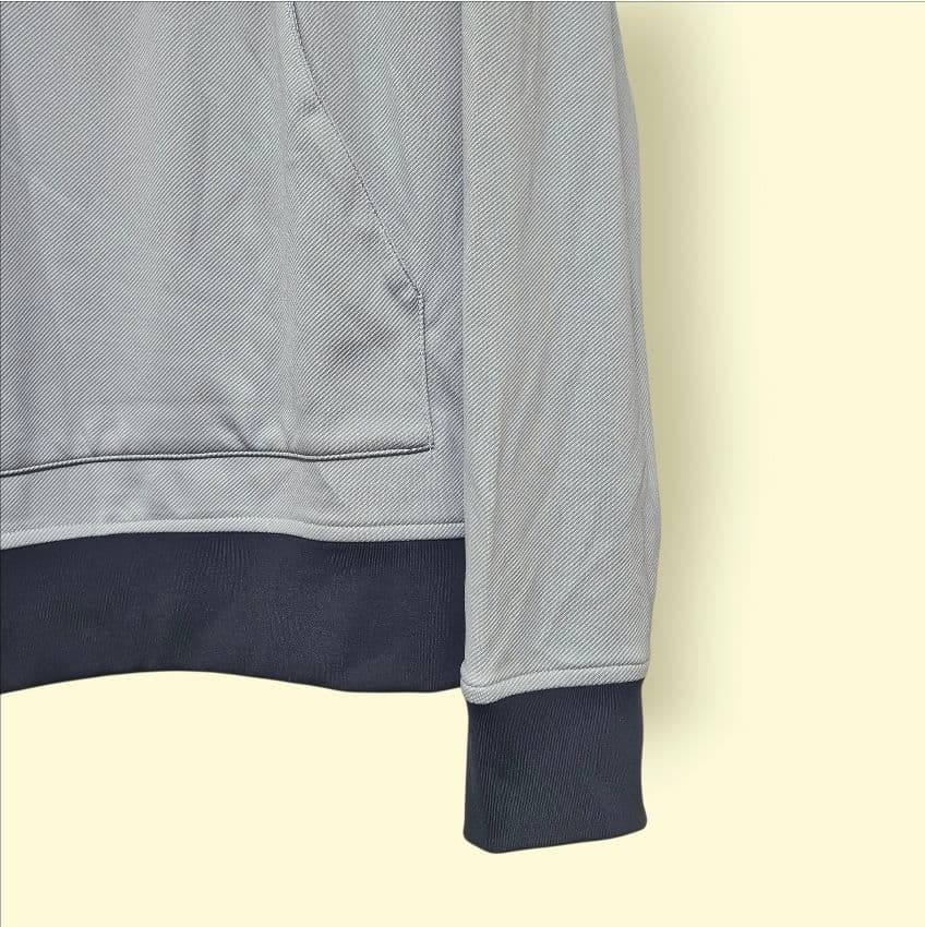 美品 FOOT JOY メンズ ゴルフ ニット パ－カ－ XL グレー×黒