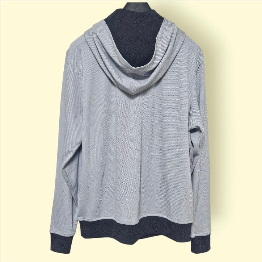 美品 FOOT JOY メンズ ゴルフ ニット パ－カ－ XL グレー×黒