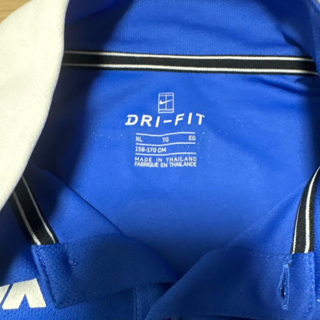 kids Nike DRI-FIT 青 ポロシャツ ナダルアカデミー