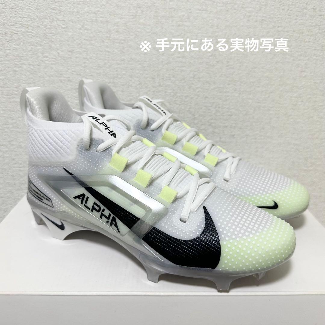 ナイキ 26 アルファメナス エリート アメフト スパイク シューズ 靴 白 g