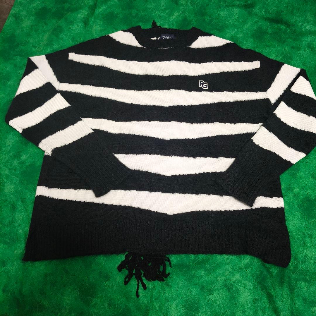 【秋冬】PEARLY GATES アルパカ混 リアルゼブラ ニット サイズ1
