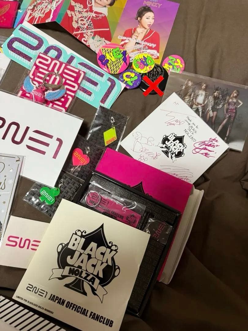 2NE1 ファンクラブ特典 （キーホルダー・チャームセット・ポーチ・会報6部等）