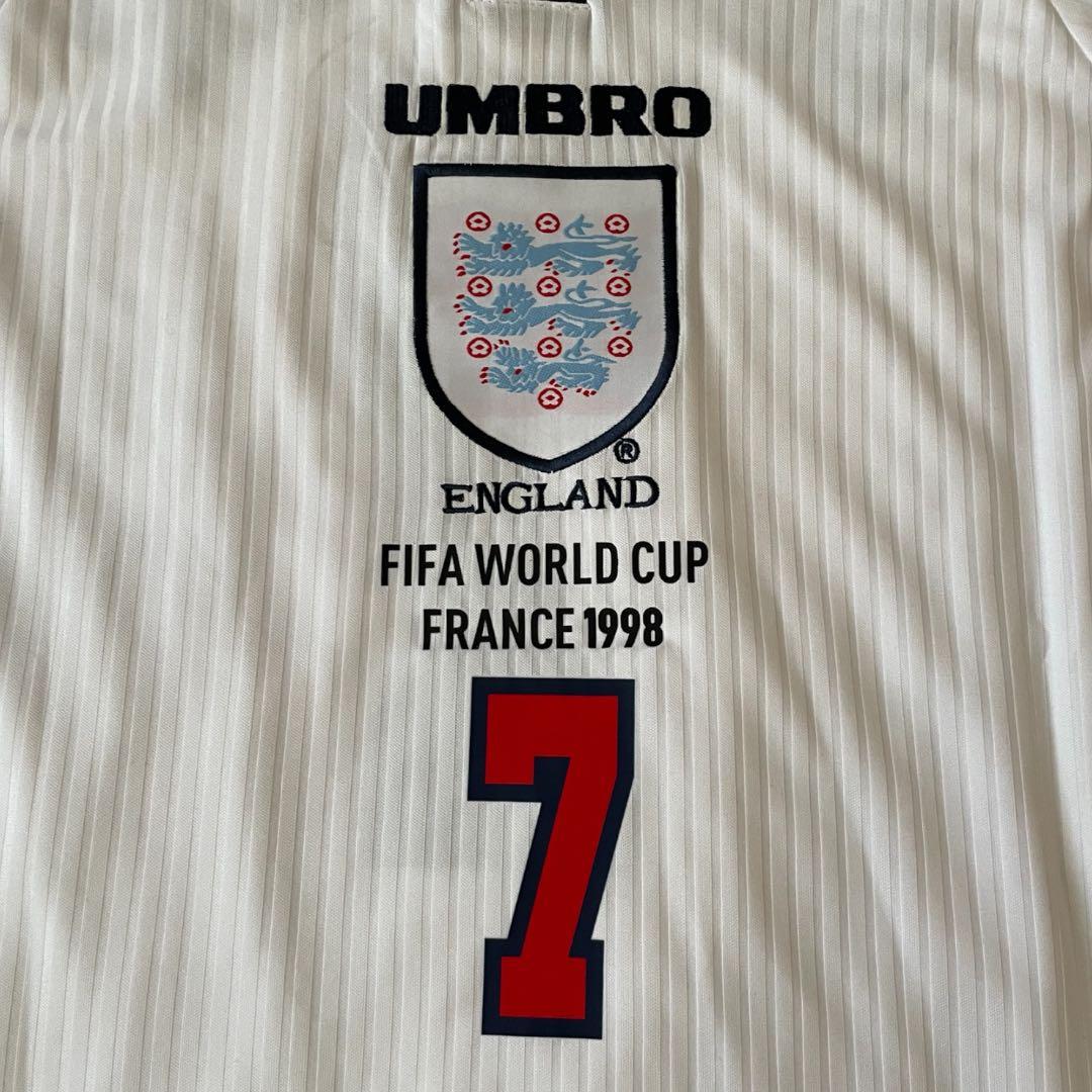イングランド代表 1998 W杯 ベッカム 7 ユニフォーム UMBRO XL