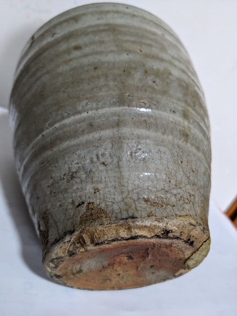 ♦中国陶磁 明時代末 胴継ぎ 壺 清時代花台 古玩 古美術品 朝鮮李朝 骨董品
