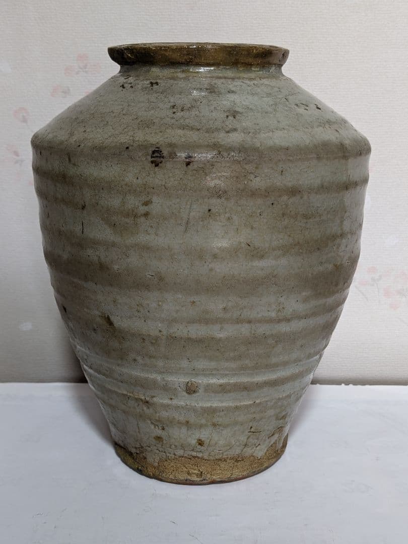 ♦中国陶磁 明時代末 胴継ぎ 壺 清時代花台 古玩 古美術品 朝鮮李朝 骨董品