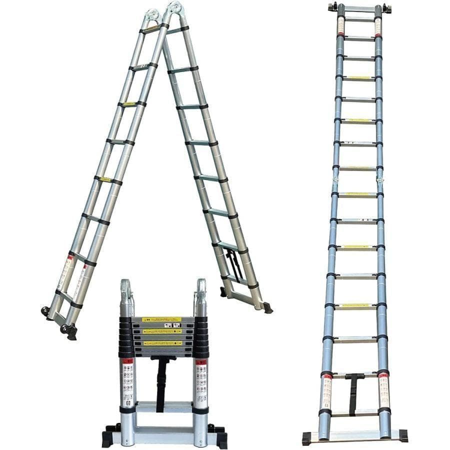 B30伸縮はしご 2.5＋2.5m 最長5m アルミ製コンパクト 安全ロック搭載