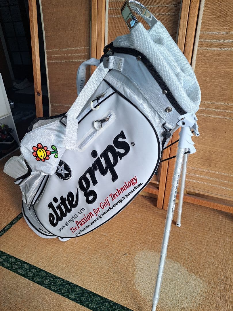 elite grips スタンド付きゴルフバッグ ホワイト