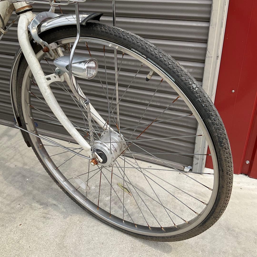 【前橋市内引渡】ママチャリ 26インチ自転車 6段変速/カゴ/鍵/オートライト付