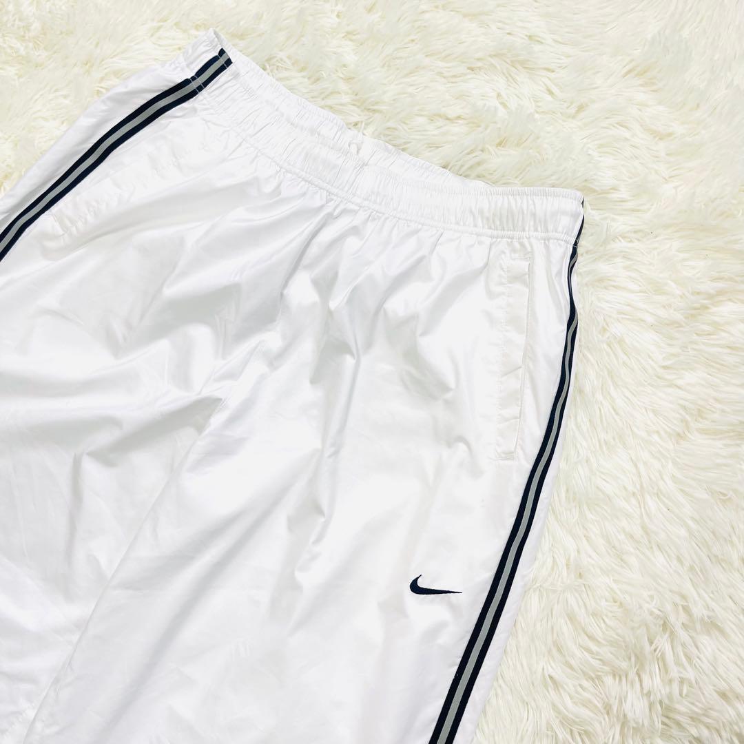 美品00s OLD NIKEナイキ ナイロンパンツ ワイドパンツ シャカパン