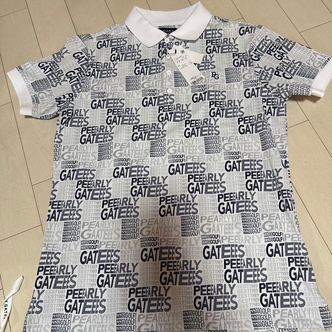 新品 PEARLY GATES ポロシャツ ゴルフウェア 洗える ロゴ タグ付