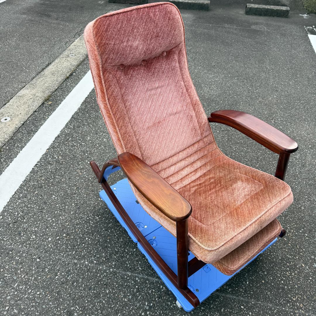 松田家具 マツダ ロッキングチェア 収納式フットレスト アンティーク