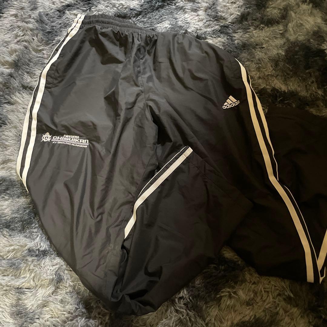 adidas ブラック ウォームアップパンツ Fサイズ