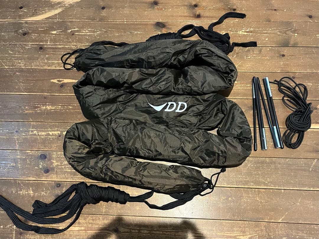 中古美品DDフロントラインハンモック,ハンモックスリーブ、ツリーストラップセット