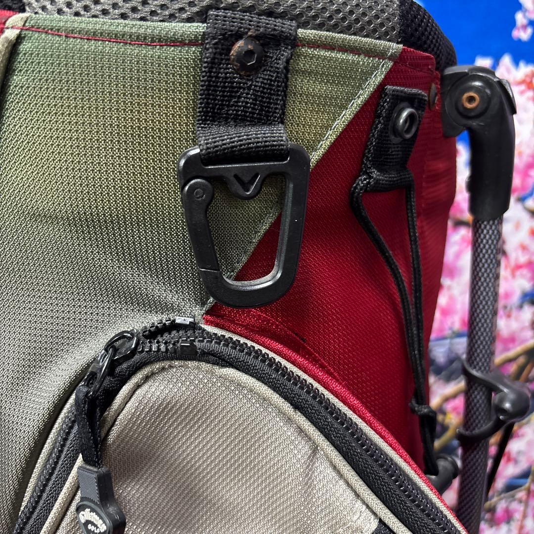 寶BX-1207 キャロウェイ スタンド式 キャディバッグ レッド 軽量