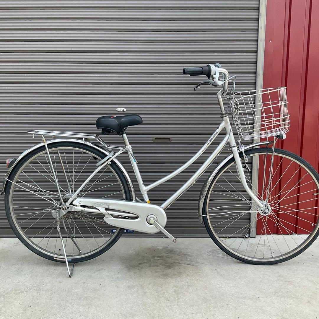 【前橋市内引渡し】27インチ自転車 5段変速/カゴ/鍵/オートライト付き