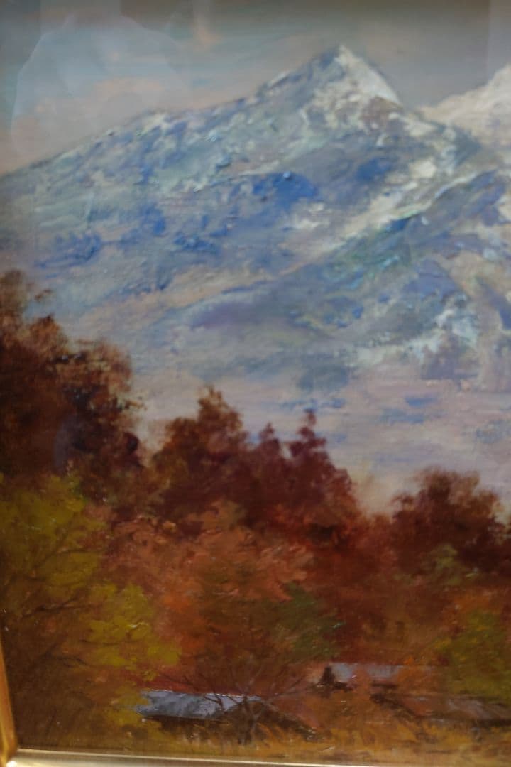 武井 清 「晩秋八ヶ岳山麓」真筆 絵画 油絵 油彩