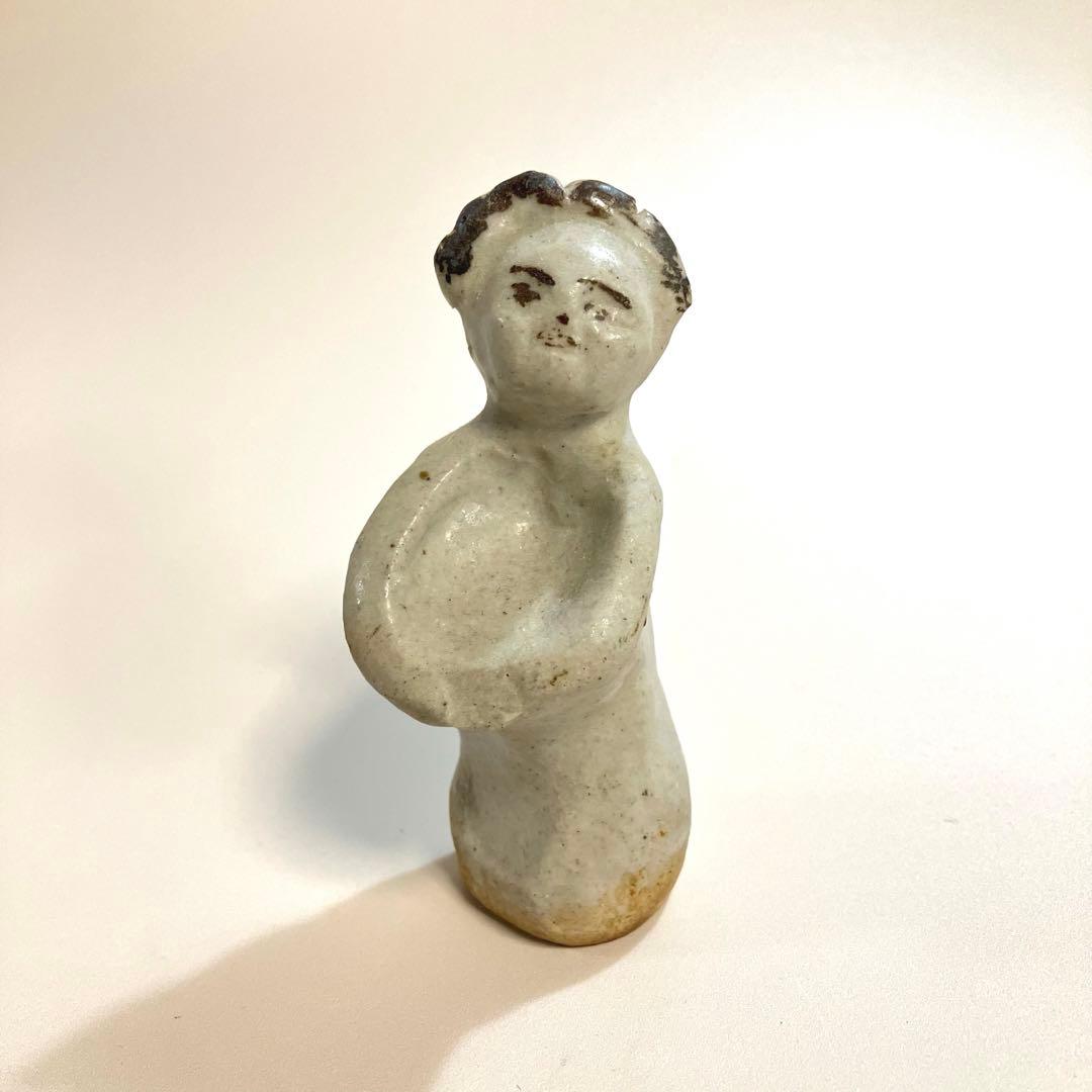 世界の民芸　骨董　李朝　鉄絵　陶人形　女性像　工芸品　アンティーク　オブジェ