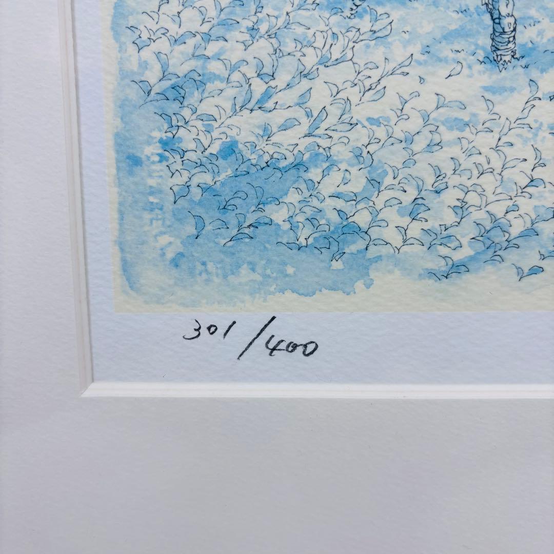 【美品】内田新哉リトグラフ　mint green ミントグリーン301/400