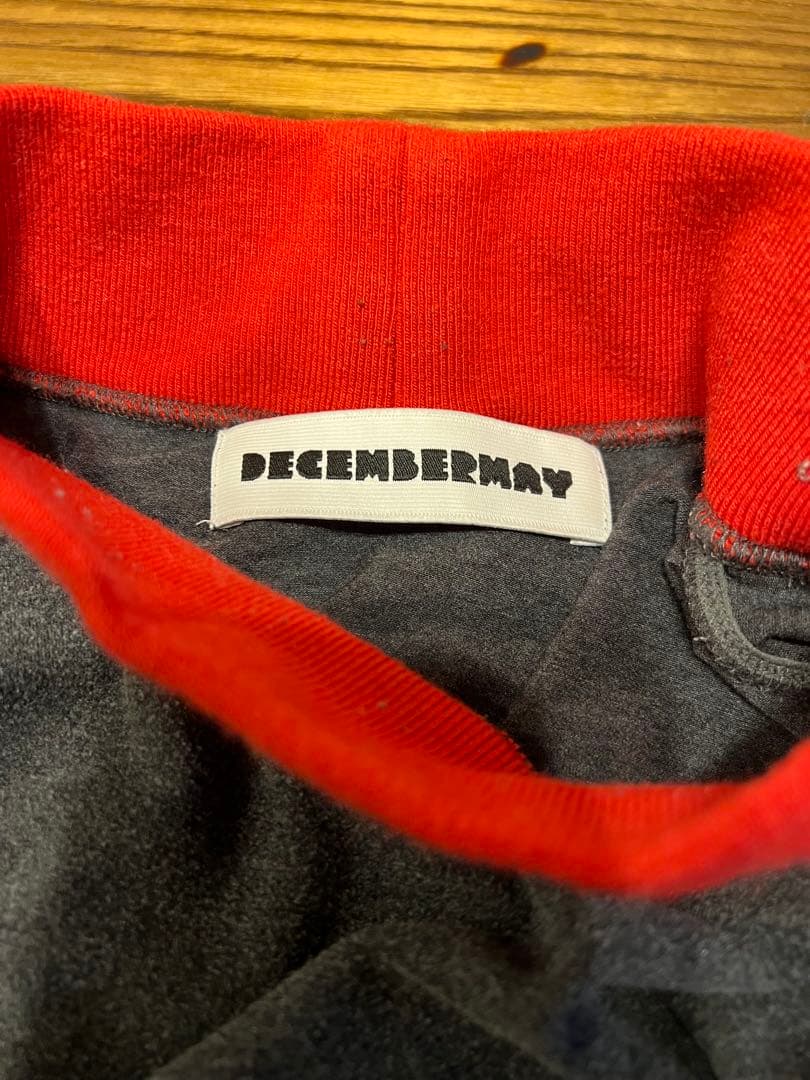 DECEMBERMAY 長袖シャツ XL グレー/レッド