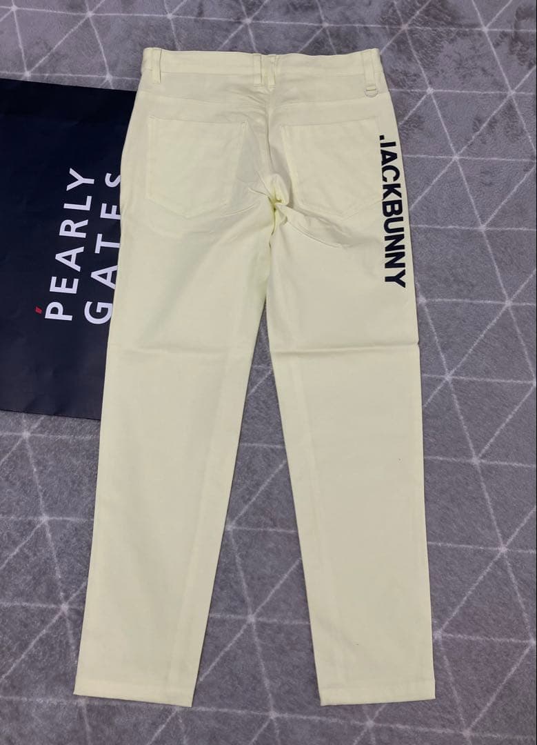 新品 パーリーゲイツ ジャックバニー 2WAYストレッチパンツ(4)サイズM/黄
