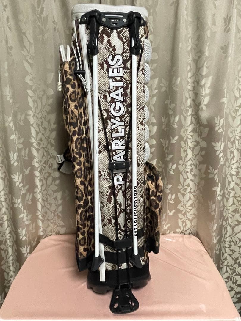 正規品！稀少限定品★パーリーゲイツ ヒョウ柄Xパイソン柄 キャディーバッグ