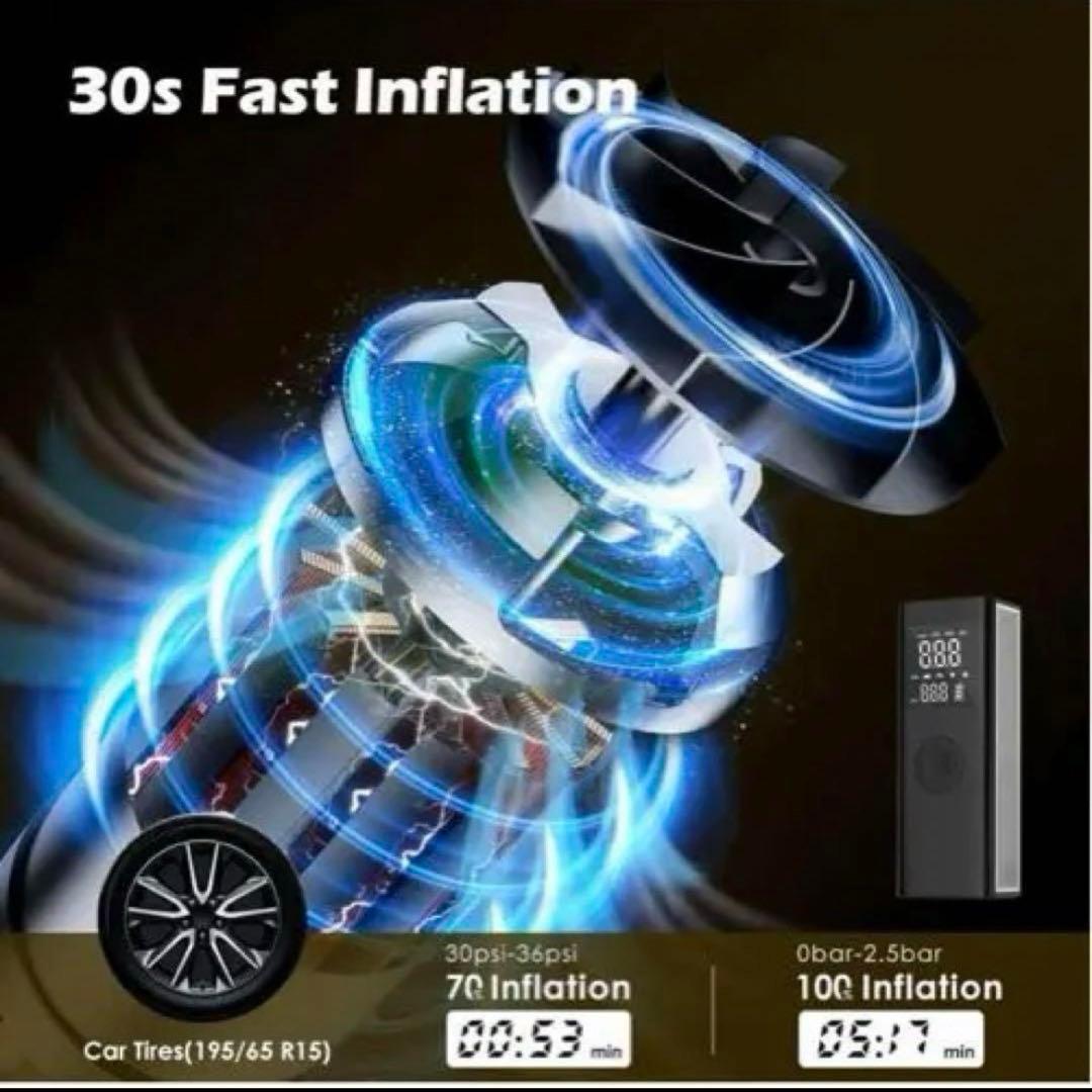 ★タイヤポンプ 車 150PSI タイヤインフレータ エアコンプレッサー 空気圧